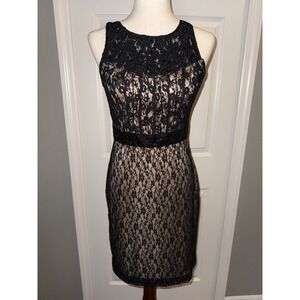 New Sue Wong Dress Size 4 Black Nude Fairy Goth Sequin Wedding Guest Beaded